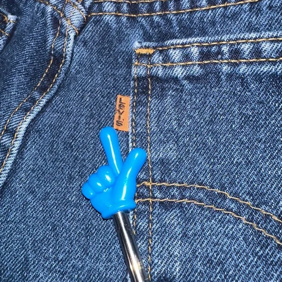 VTG 90s Levi’s Orange Tab Denim Shorts 951 Relaxed Fit Size 12 Jorts - Picture 3 of 11